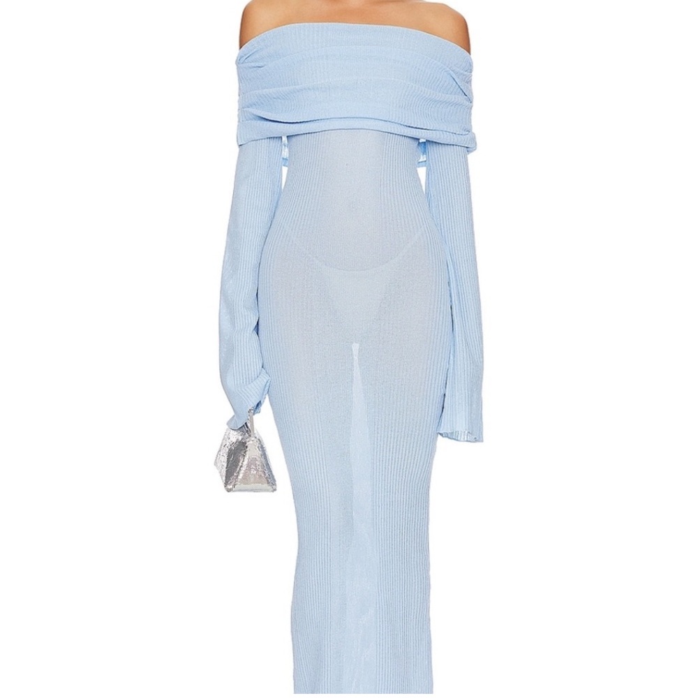 SER.O.YA Galleria Maxi Dress long sleeve blue